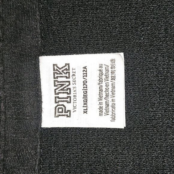Victoria's Secret Pink Fleece Black Shacket XL - Picture 9 of 13